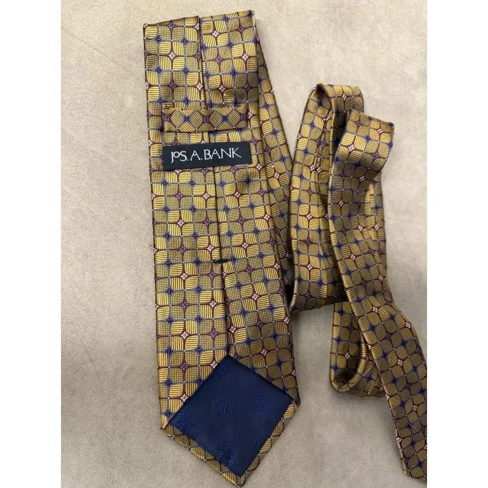 Jos A Bank Multicolored 100% Silk Tie